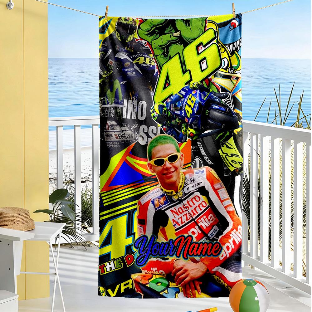 Doctor46 Personalized Name Beach Towel Super Soft Microfiber Quickdry Fabric Portable For Swimmingbeachcamping Travel Beach Accessoriesgym