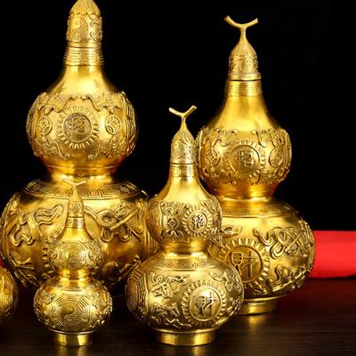 Китайский стиль, чистая медь, Восемь триграмм, тыква-горлянка, ornaments, Креативный для дома, гостиной, открытия магазина, для Будды, поделки, принадлежности, 1 шт.