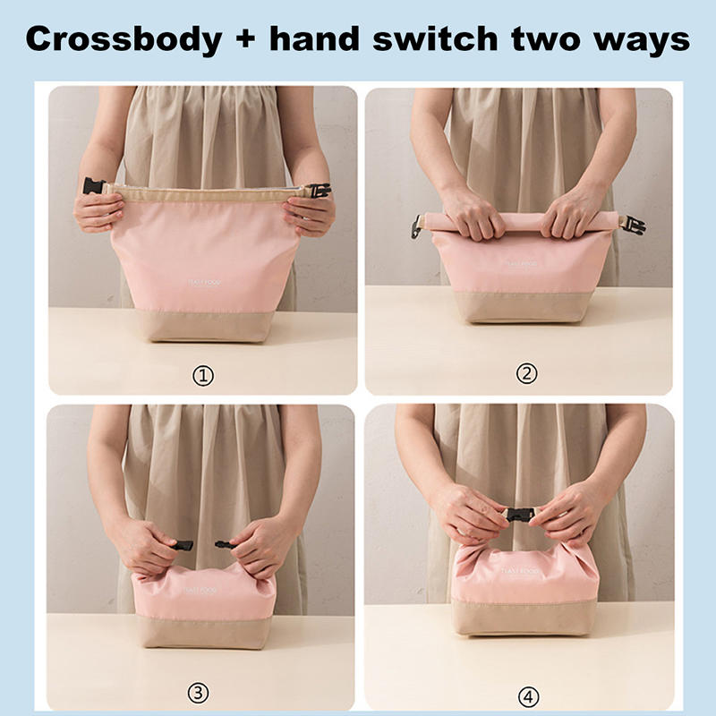 Изолированная сумка для ланча с плечевым ремнем, герметичная сумка-тоут и кроссбоди, переноска для пищевых контейнеров для работы, школы