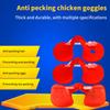 50Pcs Red Plastic Chicken Glasses Pheasant Anti-Pecking Goggles Glasses With Bolt Protect Poultry Supplies Hens Farm Accessories