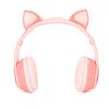 Cat Ear Gaming Headset Bluetooth Support Small Memory Card LINEIN Mode Gaming Headphone with LED Mic