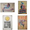 Premium Quality Creative Cartoon Superhero Tin Sign For Bar Pub Home Wall Decor