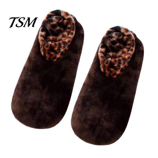 Winter Socks Short Thick Cozy Wear Tube Non-slip Foot Cover Autumn Keep Warm Soft Women Men Coral Fleece for Indoor Outdoor