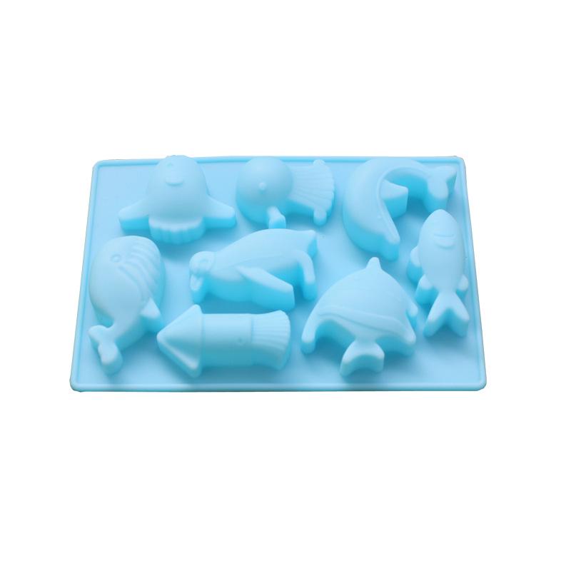 Силиконовая форма для торта с 8 отверстиями, форма для шоколадного мыла, кита, дельфина, рыбы, пингвина, формы для помадки, выпечки торта