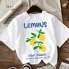 Lemons Fruit Market Creative Print Women T Shirts O-Neck T-Shirt Summer Clothes All-Match Comfortable Streetwear
