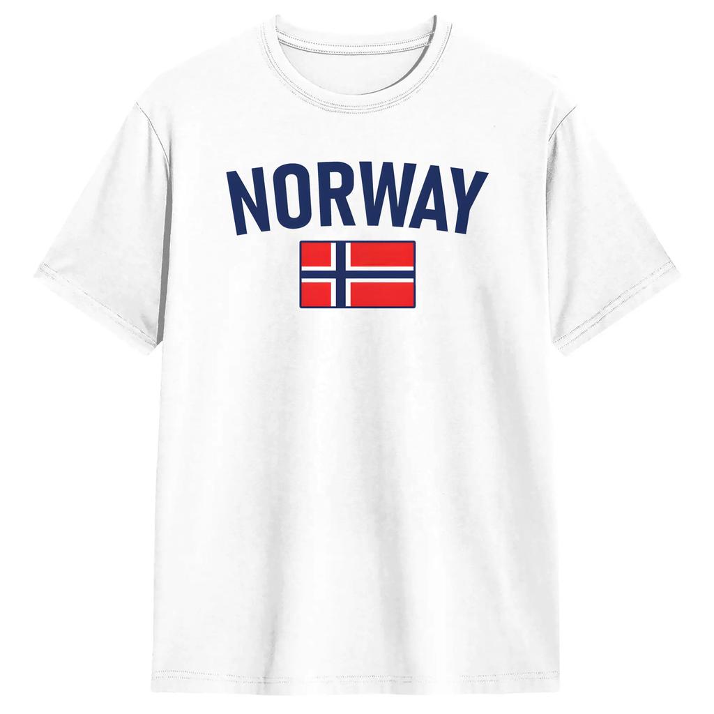 Unique Norge Flag Norway TShirts Unisex Round Neck 100 Cotton T Shirts Short Sleeve Tees Plus Size Clothing