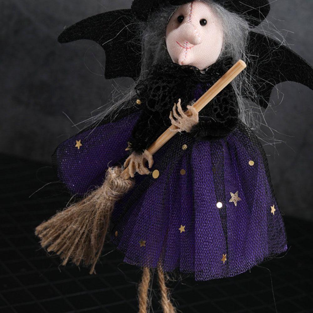 Держа метлу Хэллоуин Ведьма Подвеска Смешной Хэллоуин Подвеска Декор Творческий Ведьма Кукла Сад