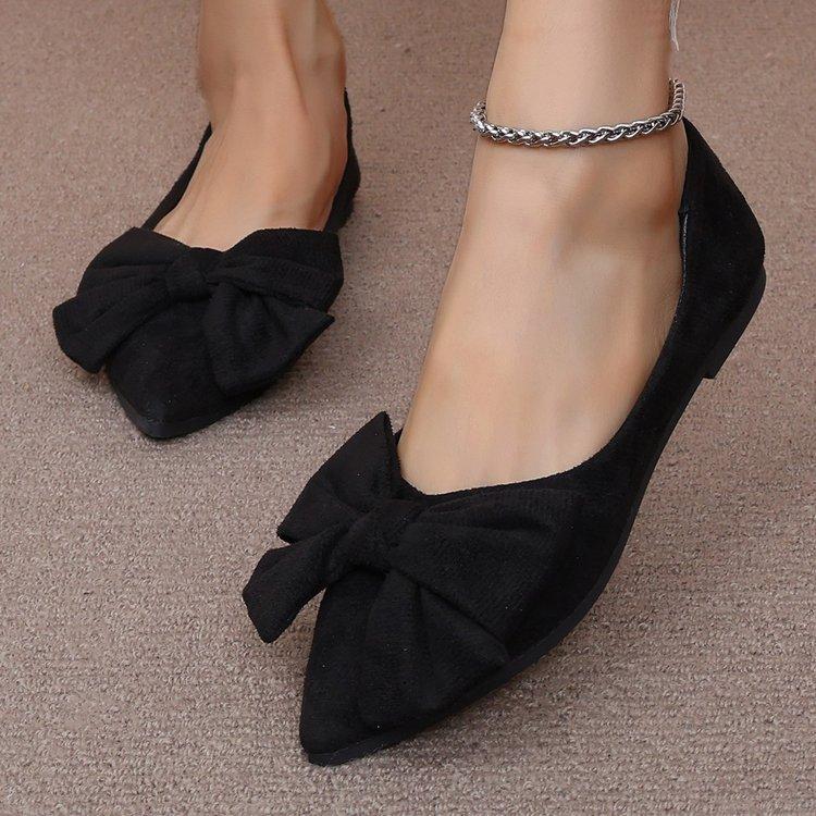 Summer Style Fashionable Comfortable Versatile Women's Shoes Casual Simple Wear Resistant Flat Bottom Bow Shoes