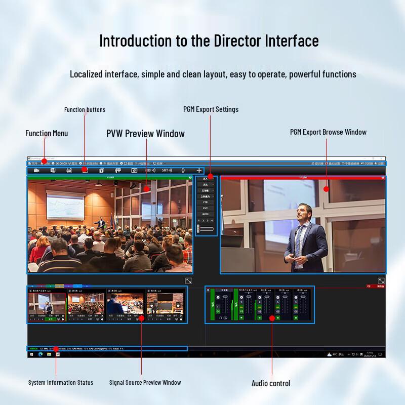 JiaShiYing JSY800 4K All-in-One Recording & Broadcast Switcher