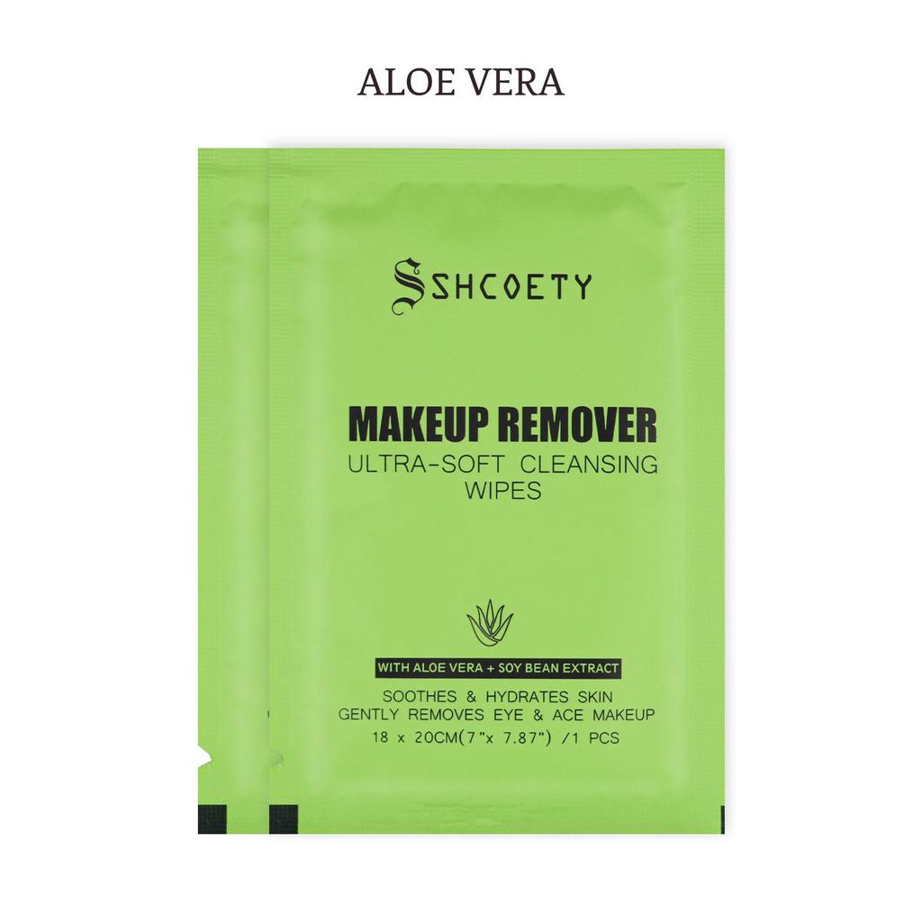 SHCOETY 10-Pack Makeup Remover Wipes: Individually Wrapped, Gentle Deep Clean for Face.