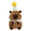 New Birthday Capybara Doll Star Birthday Hat Capybara Plush Toy Cute Rag Doll Ugly Cute Doll