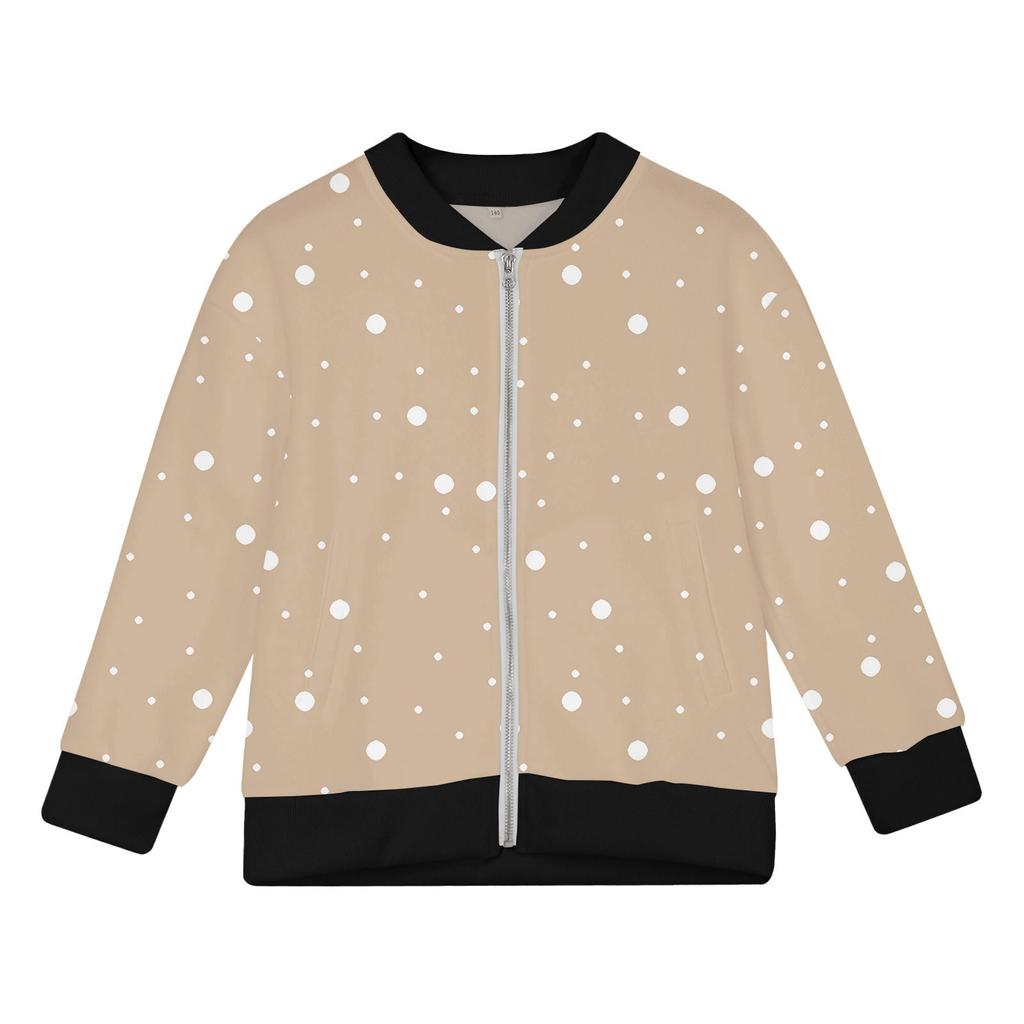 Куртки на молнии для девочек, детские осенние толстовки с длинными рукавами, верхняя одежда с карманами 5-15 лет