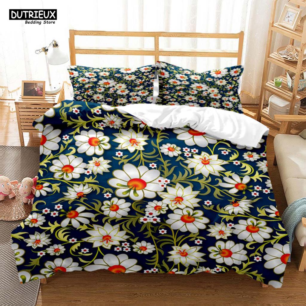 Comforter The Flower Pattern Is Simple And Fresh Soft And Comfortable Customizable Comforter Bedding Sets Bedding Set Luxury