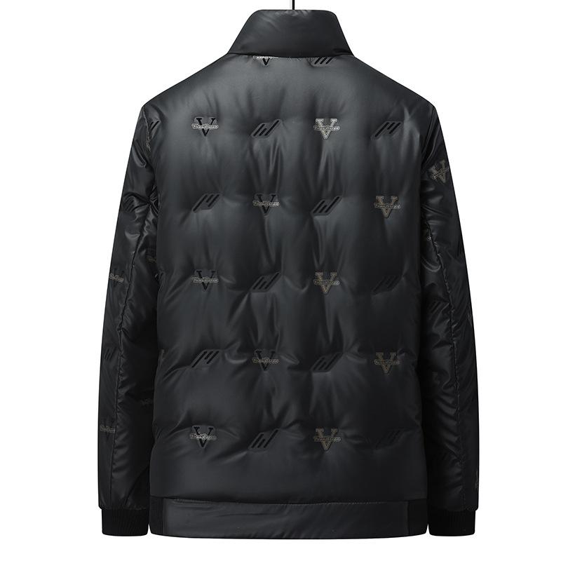 Куртка-пуховик Letter White Duck, осень и зима, новая мужская короткая куртка-пуховик, утепленная куртка-пуховик