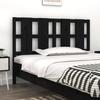 VidaXL Headboard Black 145.5x4x100 Cm Solid Pine Wood 817994