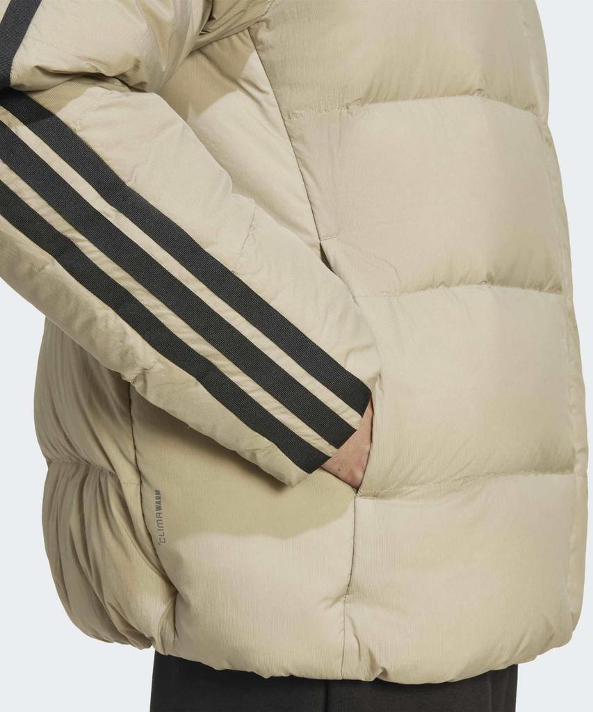 adidas Пуховик Climawarm с 3 полосками и капюшоном - Песочно-бежевый / Jm4166