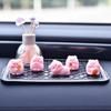 Автомобиль Мини-свинка Украшения Авто Центральная консоль DIY Украшения Подвеска Мультфильм Смола Поросенок Домашние Фигурки Миниатюры Декор для Рабочего Стола