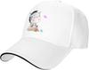 Cute Zebra Cartoon Print Baseball Cap Polyester Adjustable Sun Hat Trucker Cap for Women Men