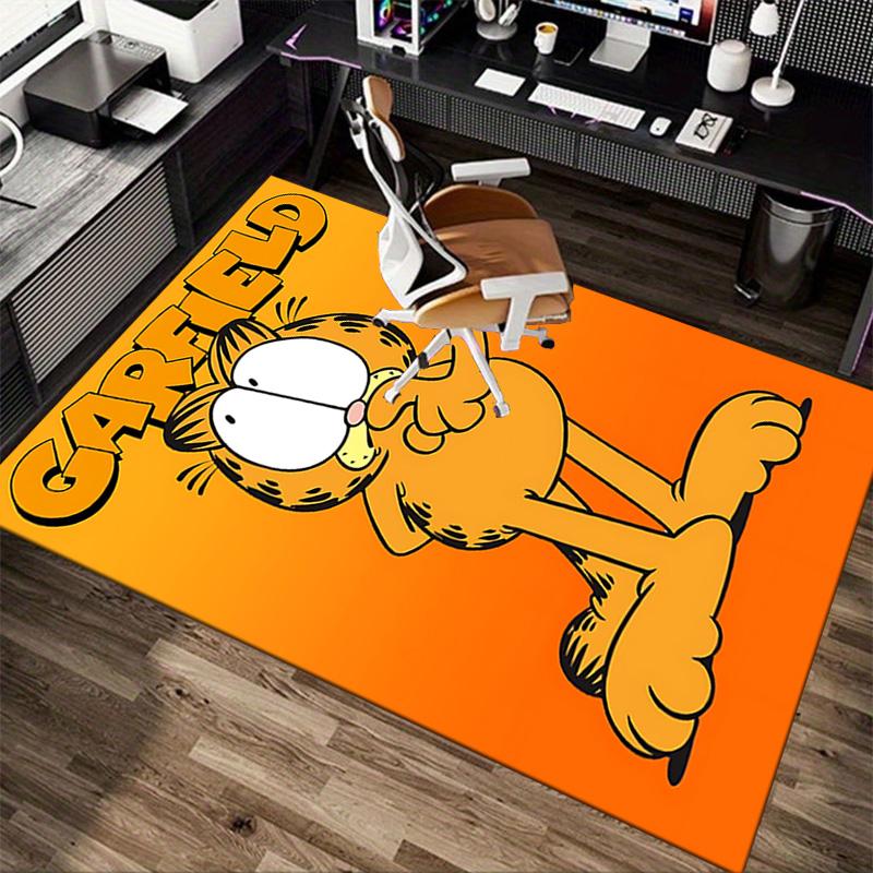 Garfield'S Orange Adventure Carpet For Playroom Bedroom Living Room Sofa Home Decorkids Game Area Rug Nonslip Floor Mat