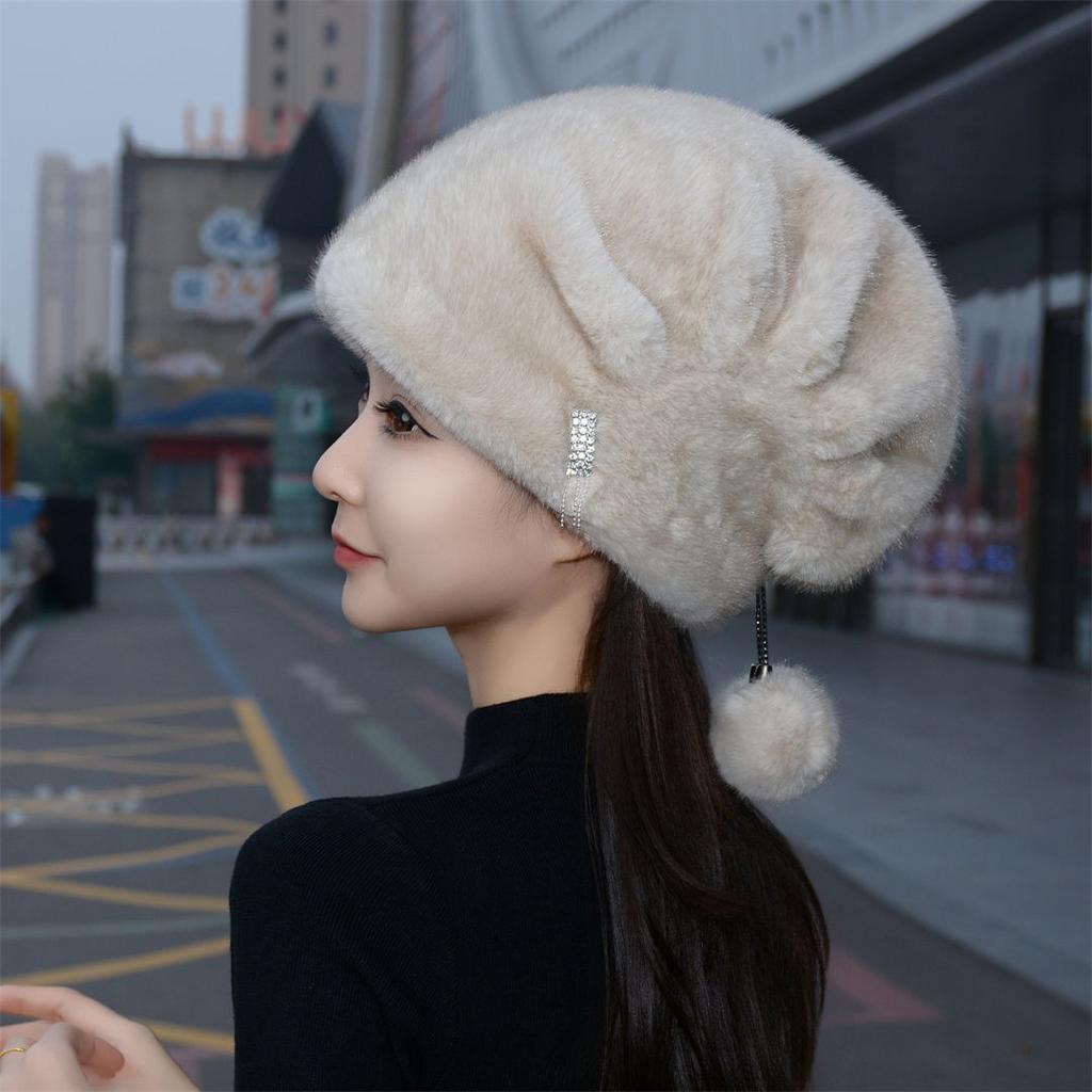 New Women's Warm Ear Protection Fashionable Headgear Mother's Thickened Middle-aged and Elderly Winter Hat