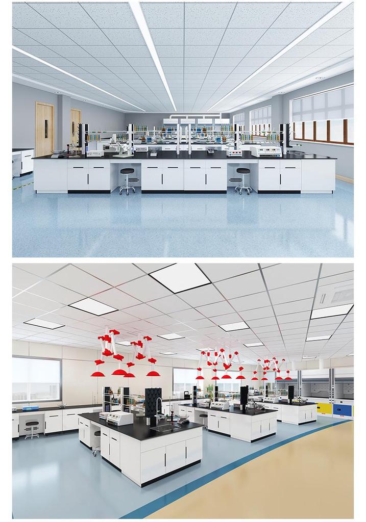 Laboratory Workbench Physicochemical Steel-Wood Central Table