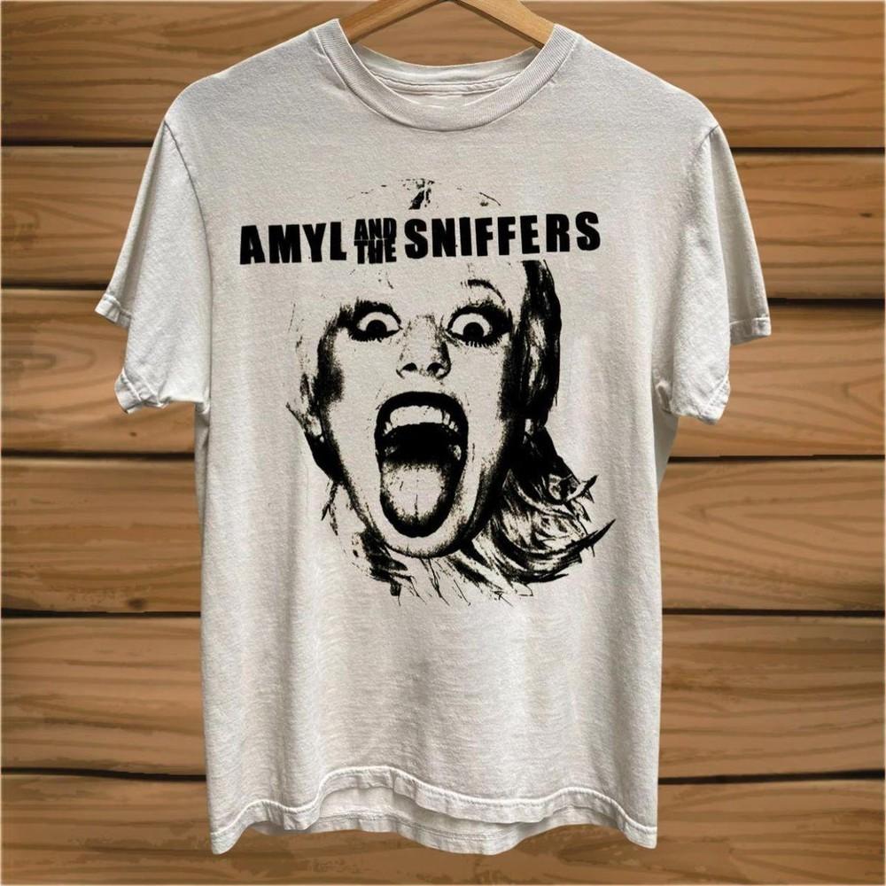 AMYL AND THE SNIFFERS Подарок для фаната Белая футболка SG350 Унисекс футболка