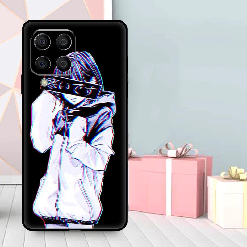 ГРУСТНАЯ ЯПОНСКАЯ АНИМЕ ЭСТЕТИКА Чехол Для Samsung Galaxy M16 M31 M21 M13 M33 M53 M15 M35 M55 M36 M56 M12 M32 M52 M14 M34 M54