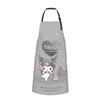 Emzlikne Sanrio Kuromi Apron, Women's and Men's, Waterproof Apron, Wrinkle-Resistant, Unisex, Solid Color, Stylish, Simple, Water-Repellent, Non-Iron,