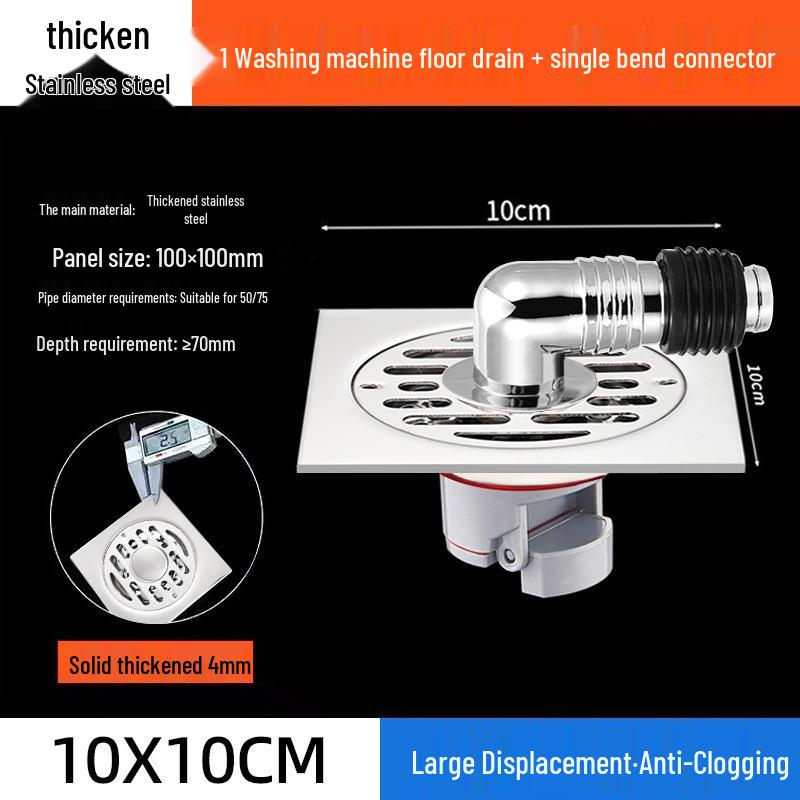 Нержавеющий стальной душевой напольный слив - Дезодорирующий, с защитой от обратного потока, Защита от насекомых для ванной комнаты и прачечной