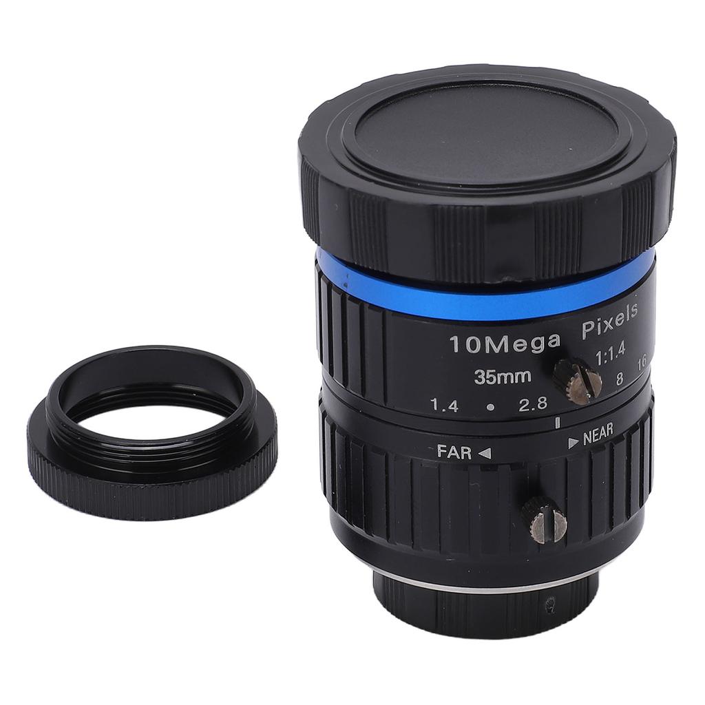 1in C Mount Lens High Definition 10 Megapixel Manual Iris Lens 35mm Focal Length for Industrial Camera