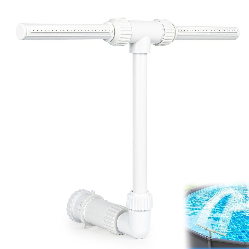 Adjustable Pool Spa Waterfall Sprayer Dual Spray Waterfall Sprinkler Heads Adapter for Inground Swimming Pool Accessories