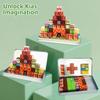 Magnetic Blocks Building Toys Set Toddler Kids Sensory Toys for Boys & Girls Magnetic Cubes Game with Storage Iron Box