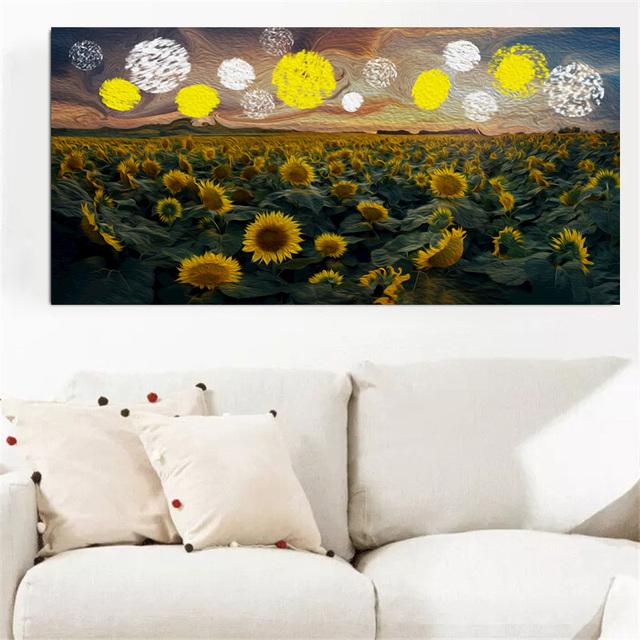 Абстрактные цветы ван гог подсолнухи холст картины скандинавские картины для стен постеры и принты гостиная домашний декор без рам