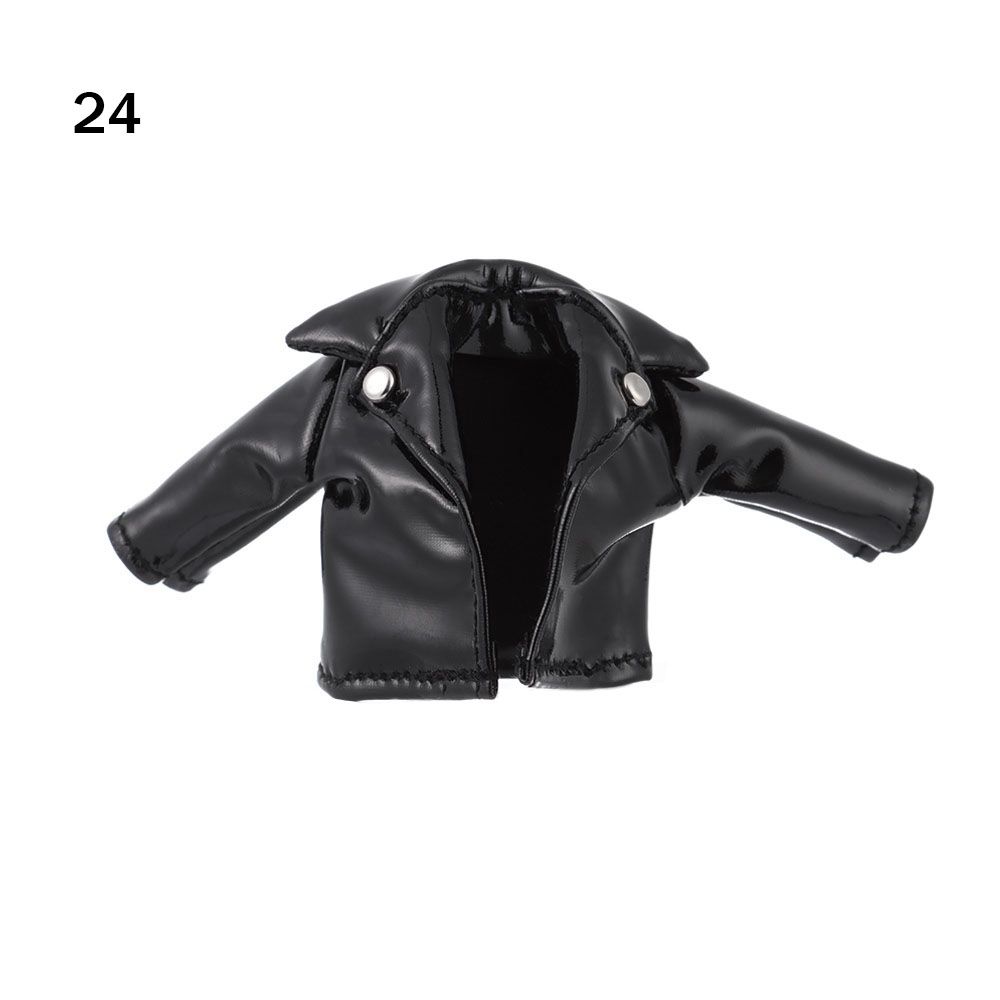 Quality 1/12 Dolls Clothes Accessories Fashion Ripped Pants Doll Jeans PU Leather Jackets Hoodies