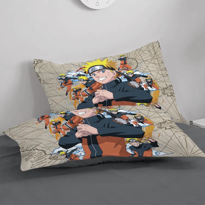 Anime Uzumaki Beding Sets Cartoon N-Naruto Duvet Cover and Pillowcase Adult Boy Girl Bedroom Decoration Children Gift