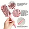 Anti-Static Curly Hair Comb with Massage Nodes - Gentle Detangling & Scalp Massage for Long Hair, Ergonomic Handle, 6 Colors - Home Use & Travel