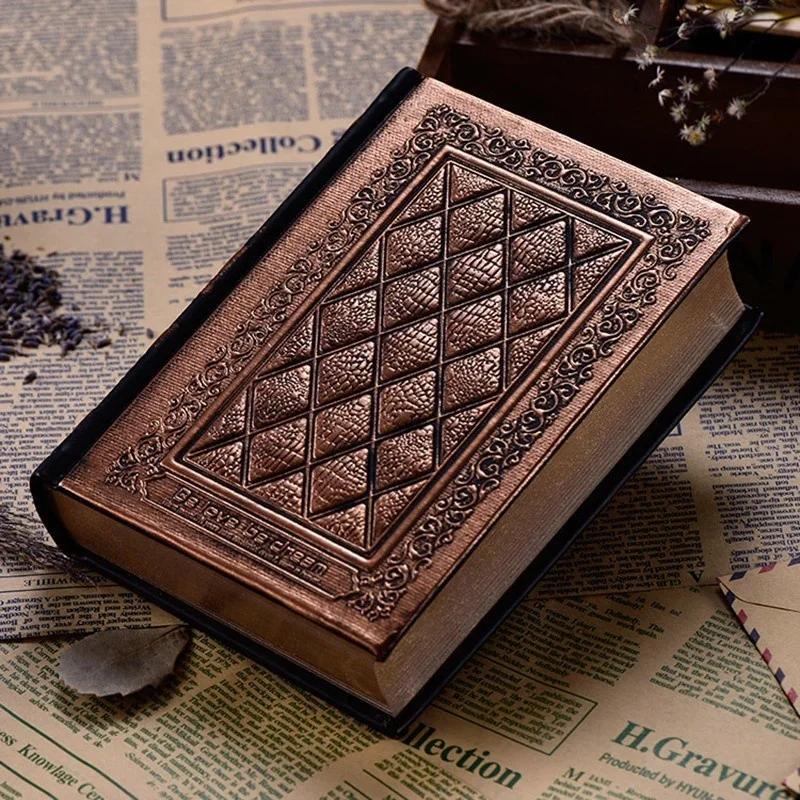 Ретро Пустой Внутренний Лист Блокнот Твердая Обложка Кожаная Книга A5 План-Блокнот Рельефный Блокнот Блокнот Кисть Золотой Серебряный Дневник Студенческие Принадлежности