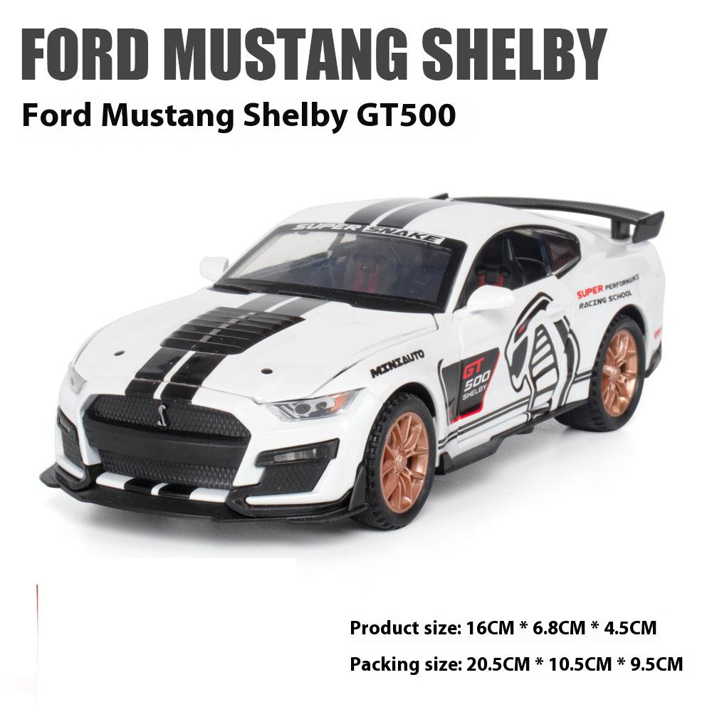 1:32 Форд Мустанг Вайпер GT500 Сплав Спортивный Автомобиль Литая Модель Звук Свет Игрушка Коллекция Хобби Декоративные Прекрасные Украшения Подарок