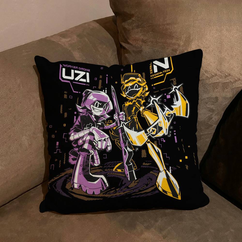 Horror Comedy M-Murders Drones Cushion Cover Soft Pillow Case For Sofa Living Room Home Office Decor Protective Covers