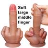 Huge Spoof Middle Finger Gift Thick Dildo Gay Soft Silicone Big Suction Cup Artificial Penis Anal Plug Sex Toy for Women