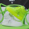 Men's High-Top Sneakers - New Autumn Styles, Height-Enhancing Thick Soles, Fashionable Fluorescent Green, Trendy Hong Kong Style.