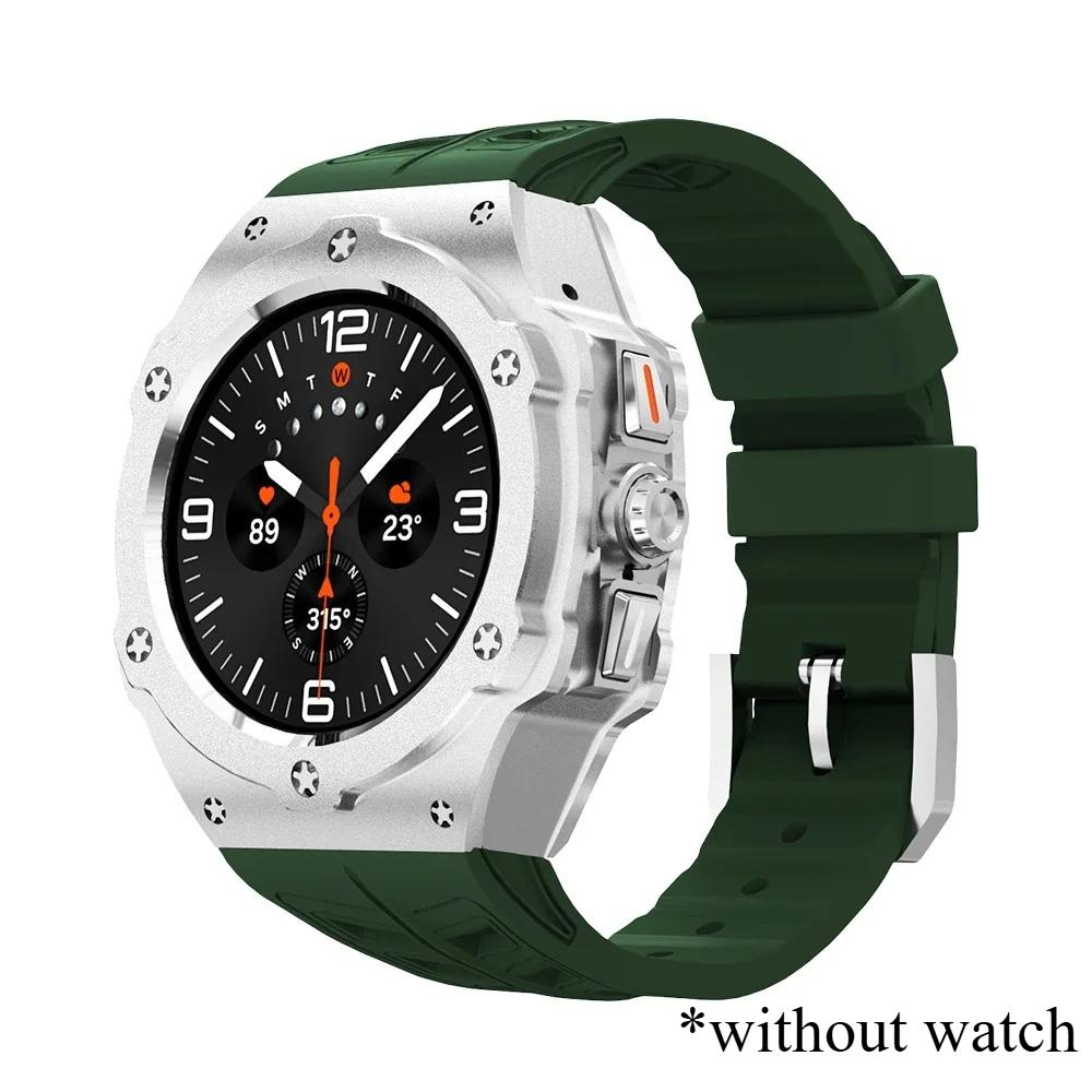 Роскошный комплект для модификации Samsung Galaxy Watch 8 Ultra 2025, карбоновый корпус, резиновый ремешок для Galaxy Watch 7 Ultra 47 мм, аксессуар
