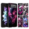 Жесткий ПК чехол для телефона Samsung Galaxy Z Flip 7 6 5 4 Черная крышка для Galaxy Z Flip 3 Складной противоударный Capas Розовый Фиолетовый Череп