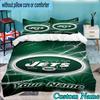 Custom Name 3PCS New York Football Logo Bedding Set,Including  Duvet Cover And 2pcs Pillowcases Perfect for Bedroom,Dormitory,Fan Christmas gift