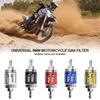 Universal 8mm Motorcycle Gas Fuel CNC Alloy Glass Motorcycle Gasoline Oil Filter Aluminum Motor Accessories