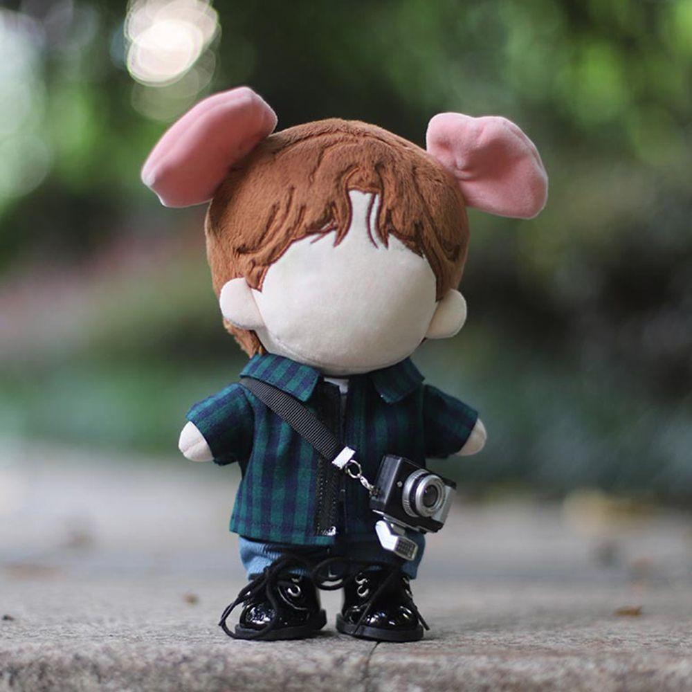 Accessories Cotton Stuffed Stripes Lattice 20CM Doll Shirt Solid Color Blouse Idol Doll Clothes