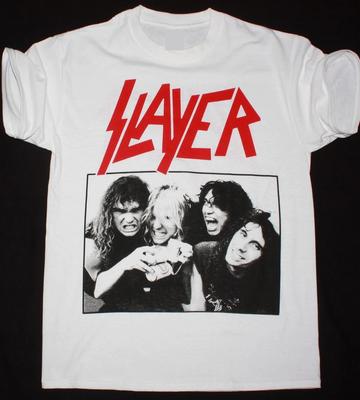 Футболка с изображением группы Slayer 'Legend' Белая с коротким рукавом Все размеры S-5XL TA5695 Унисекс
