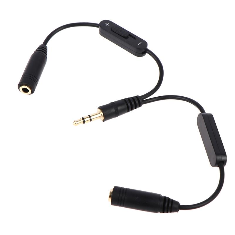 1 In 2 Out 3.5Mm Male To Double Mono 3.5Mm Female Headphone Y Splitter Cable