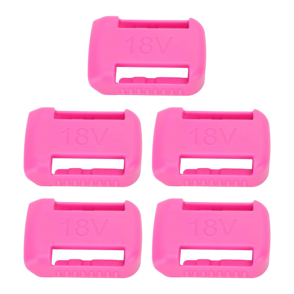 5pcs 14V‑60V Battery Mount Holder Storage Shelf Rack Stand Slots Hanger Buckle Pink