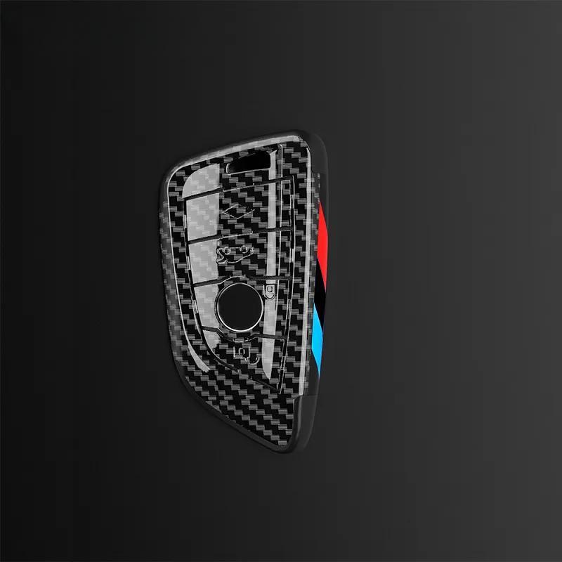 Чехол для автомобильного ключа из углеродного волокна ABS, чехол-брелок для BMW X3 X5 X6 F30 F34 F10 F20 G20 G30 G01 G02 G05 F15 F16 1 3 5 7 серии